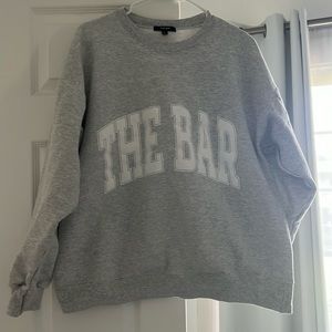 The Bar VARSITY SWEATSHIRT LT HEATHER GREY